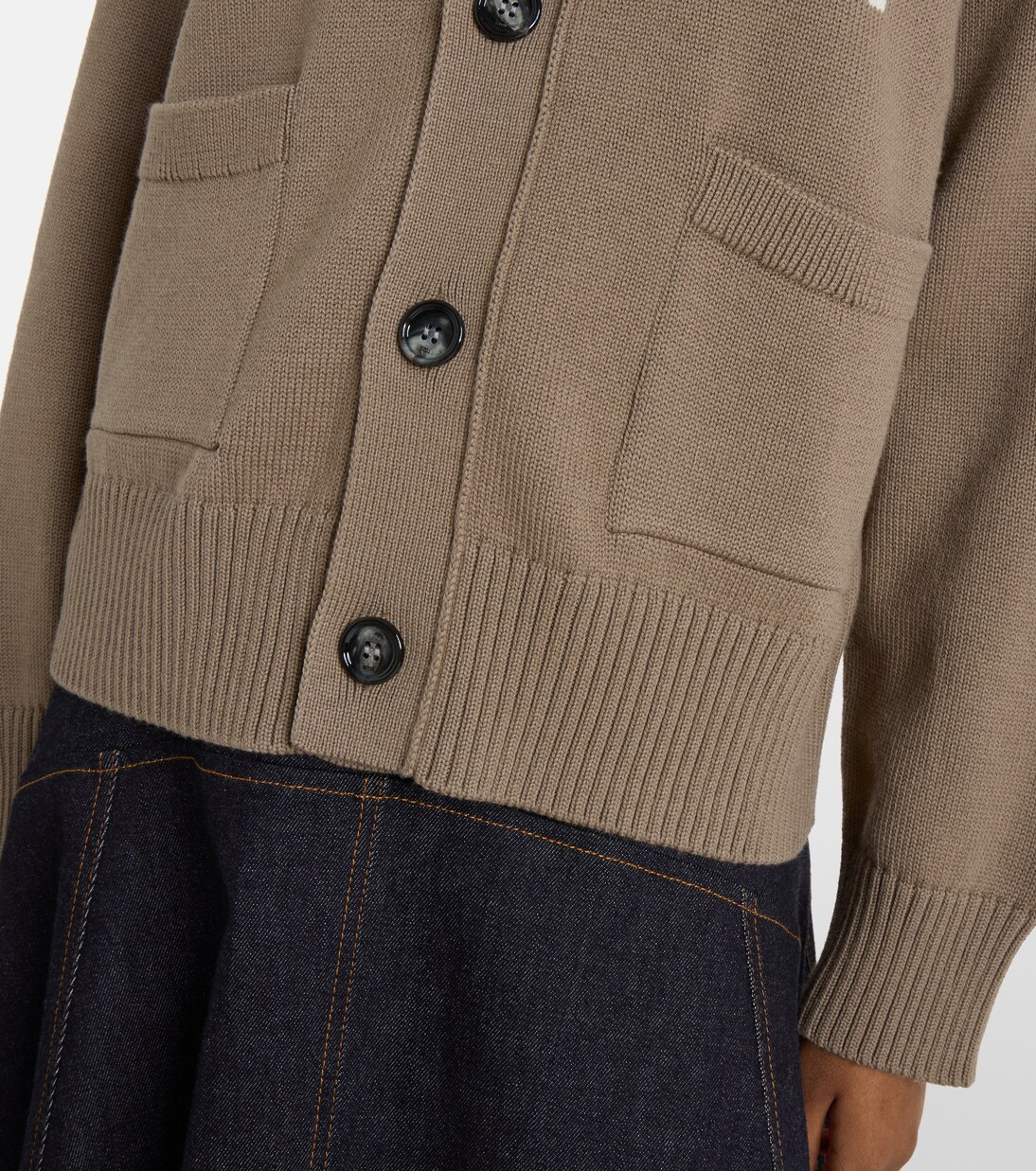 Cardigan Ami de Cœur in lana e cotone | Ami Paris