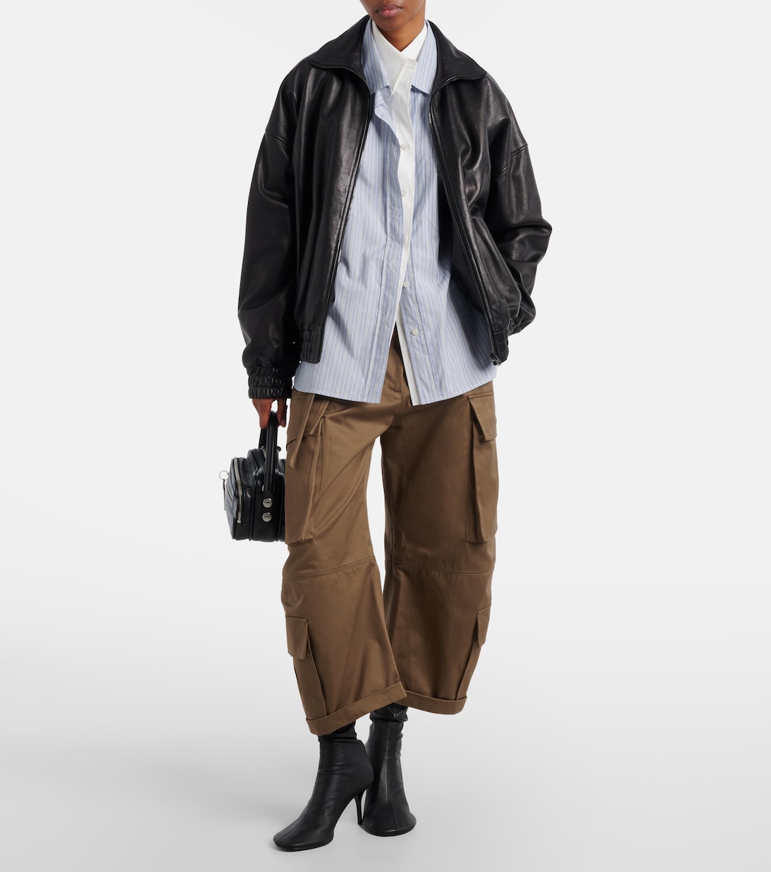 Pama cropped cotton twill barrel-leg cargo pants | Acne Studios
