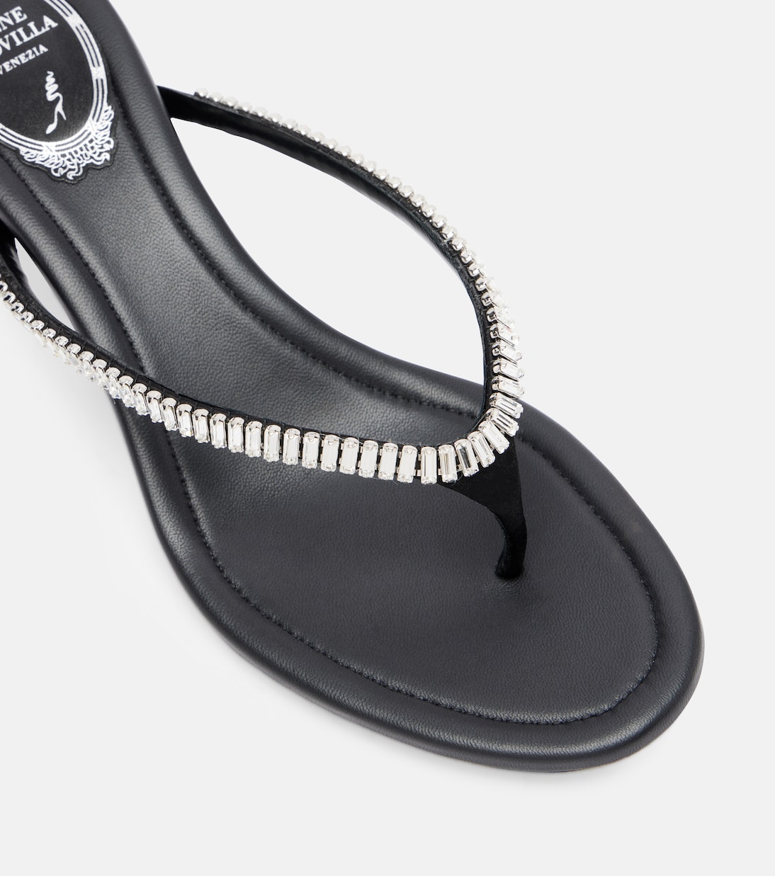 Embellished satin thong sandals | Rene Caovilla