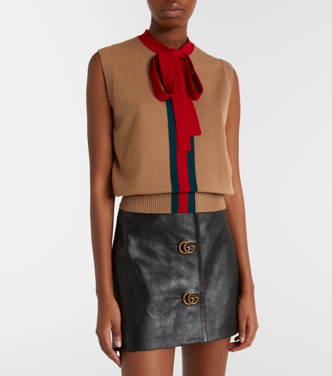 Top Web Stripe aus Kaschmir | Gucci