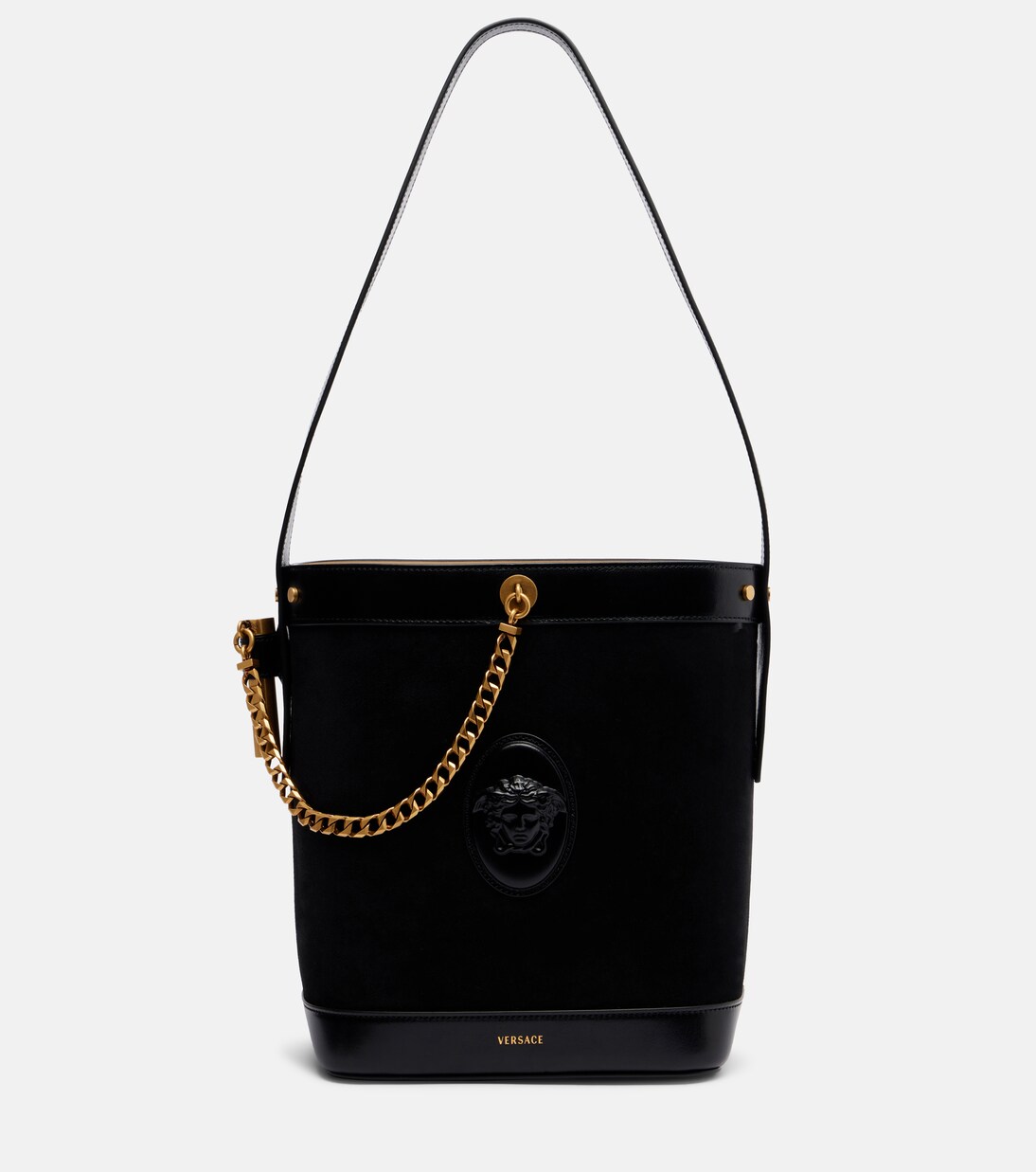 Sac seau La Medusa en daim | Versace