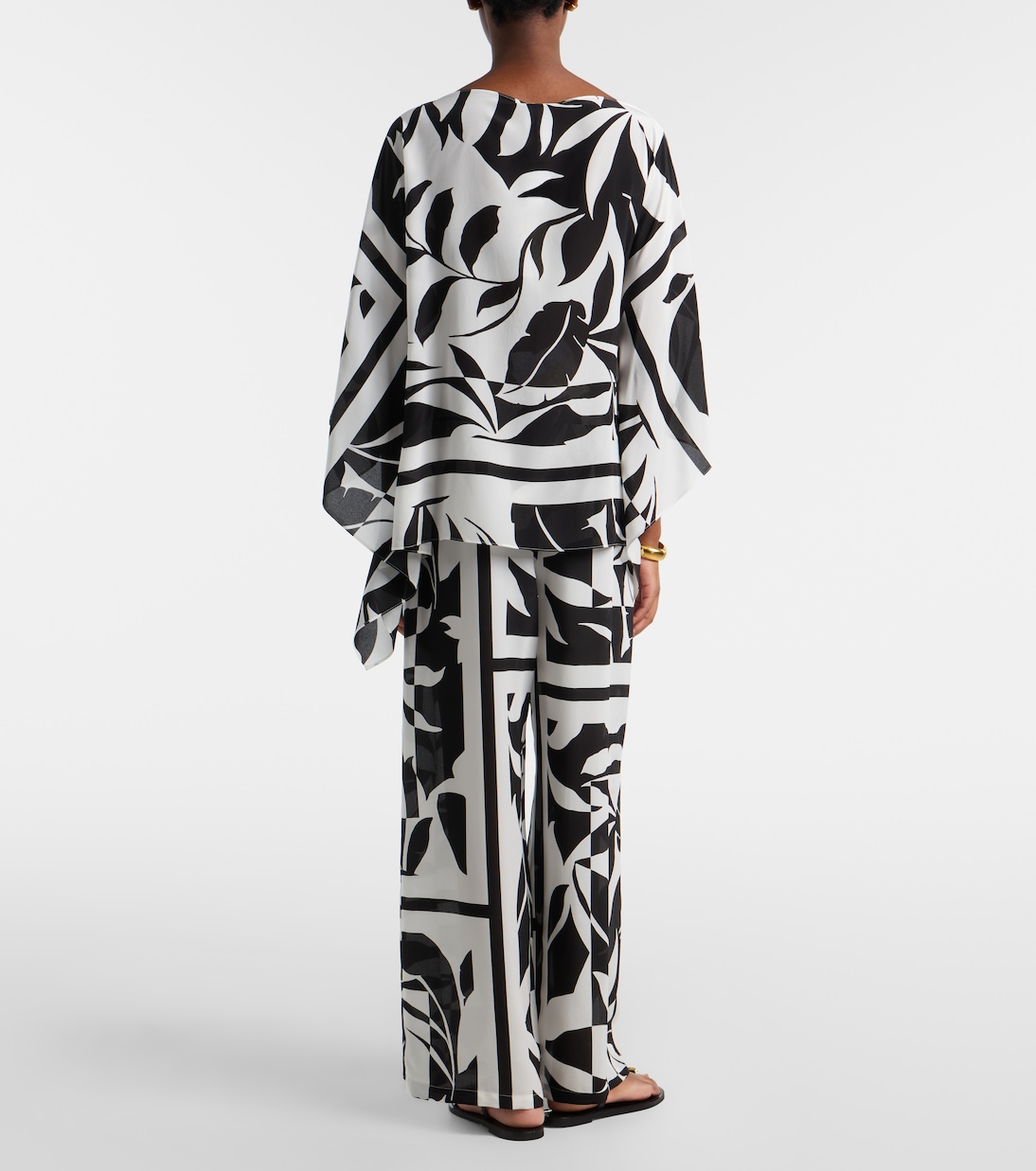 Voto printed silk palazzo pants | Max Mara