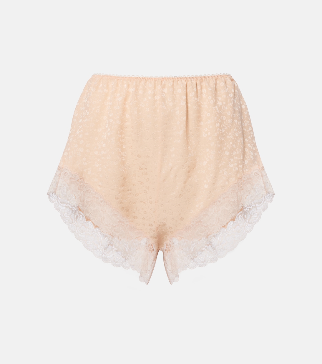 Lace-trimmed silk jacquard shorts | Chloé