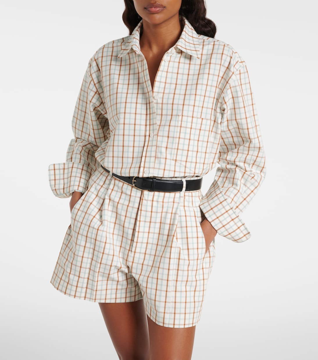 Ellis checked cotton shirt | Victoria Beckham