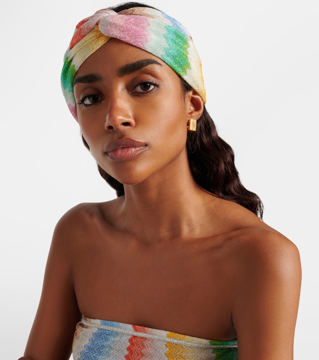 Zigzag lamé headband | Missoni