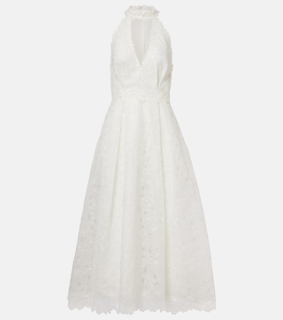 Lavinia embroidered organza cocktail dress | Costarellos
