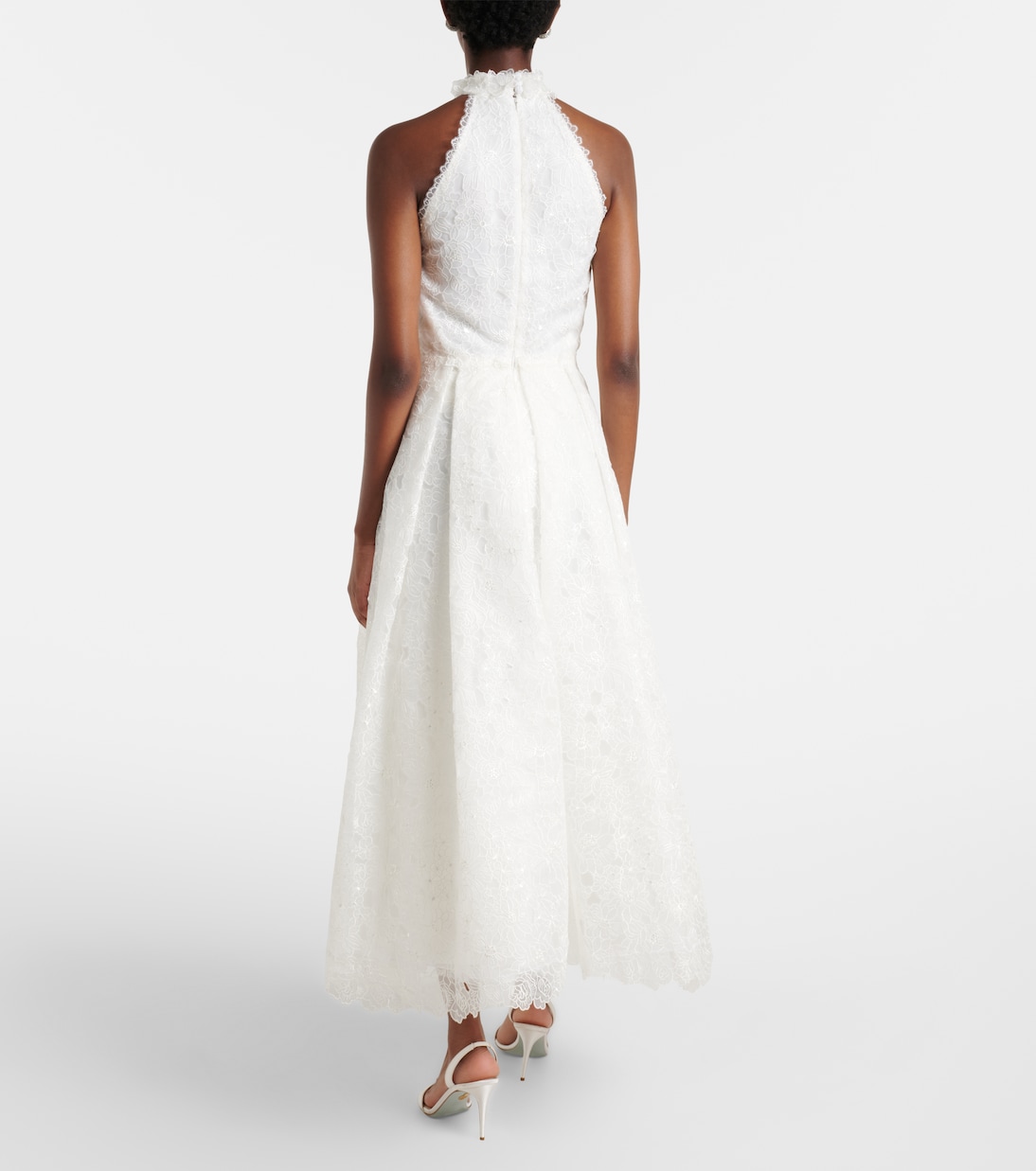 Lavinia embroidered organza cocktail dress | Costarellos
