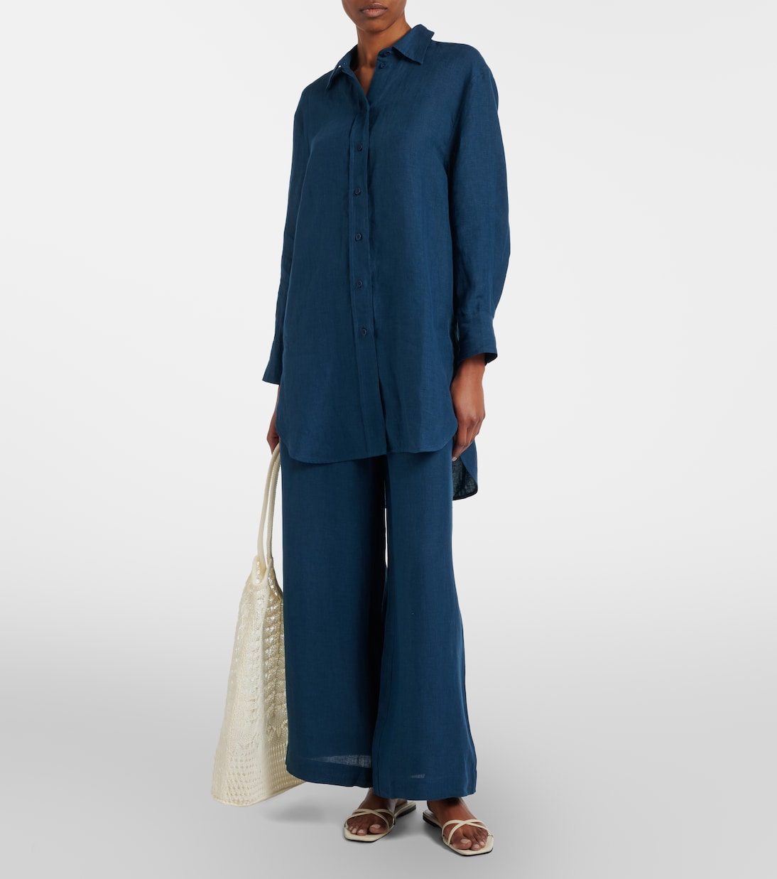 بنطلون واسع من الكتّان Select | Eres