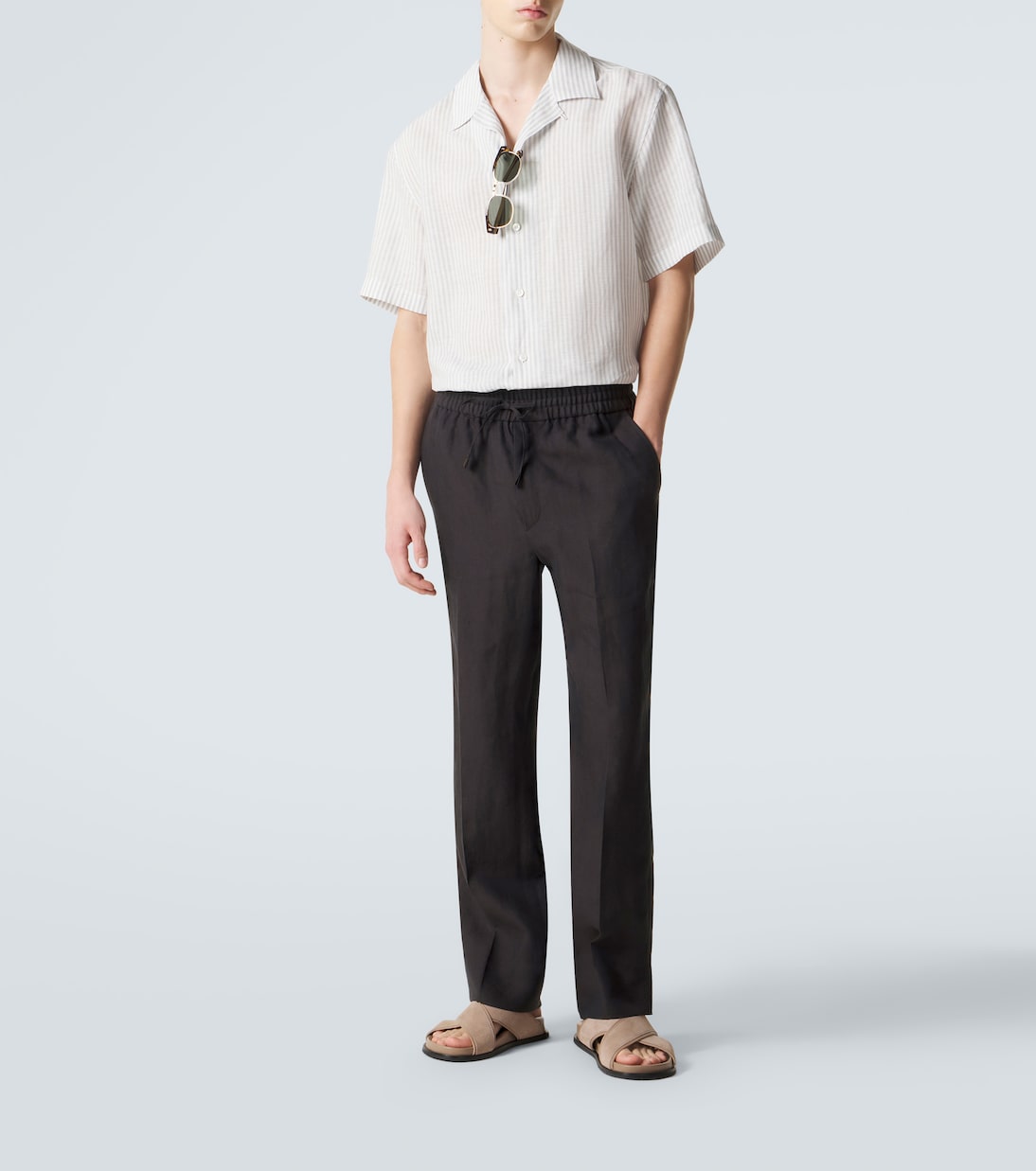 Linen straight pants | Brioni