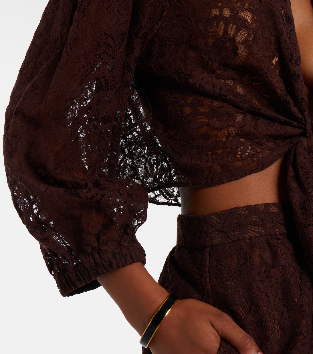 Cropped-Top aus Spitze | Adriana Degreas