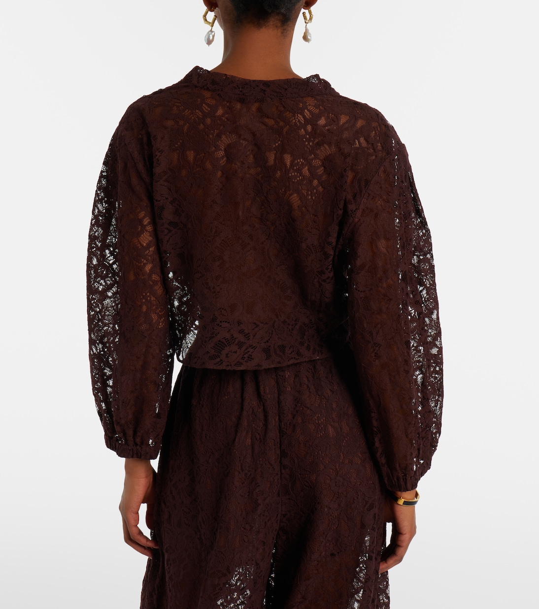 Cropped-Top aus Spitze | Adriana Degreas