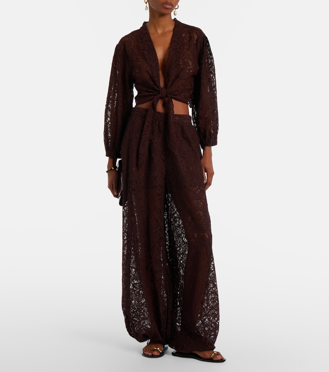 Cropped-Top aus Spitze | Adriana Degreas