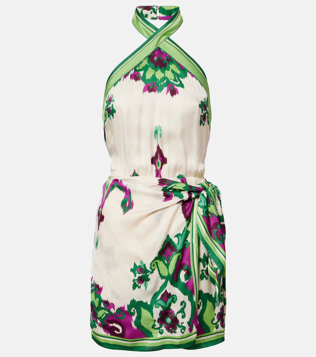 Aya printed halterneck minidress | Poupette St Barth