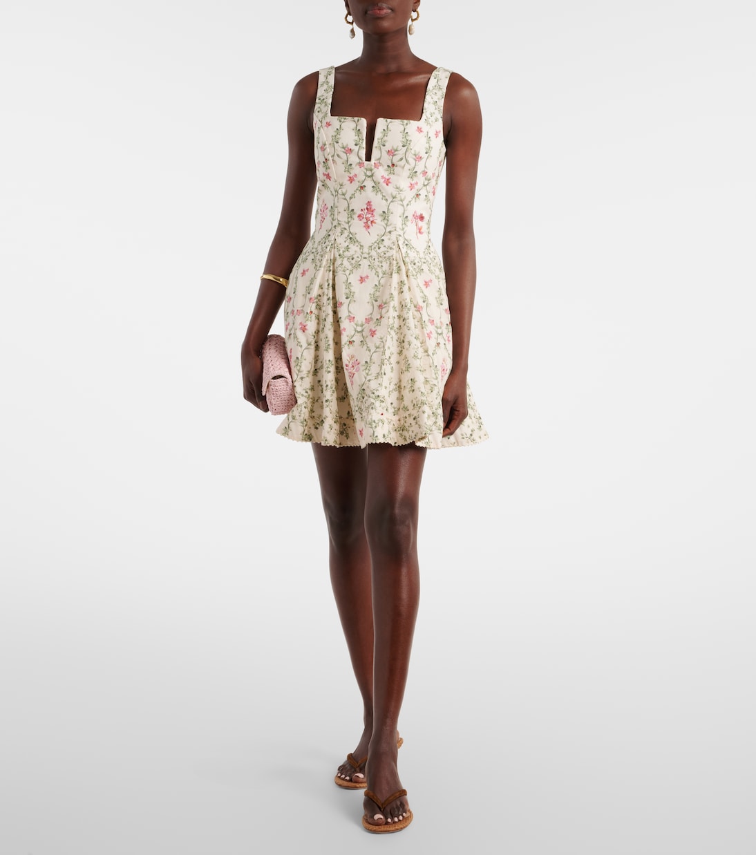 Agua floral cotton minidress | Agua by Agua Bendita