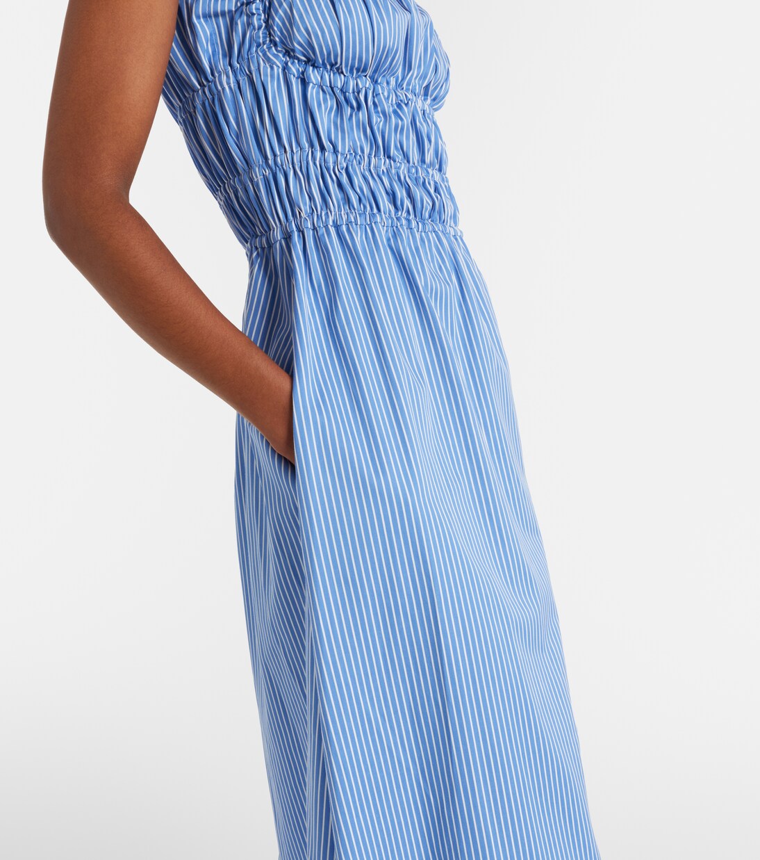 Vestido midi de algodón a rayas | Altuzarra