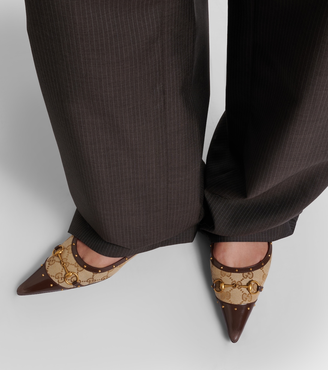Ballerines Savoy Horsebit à finitions en cuir | Gucci