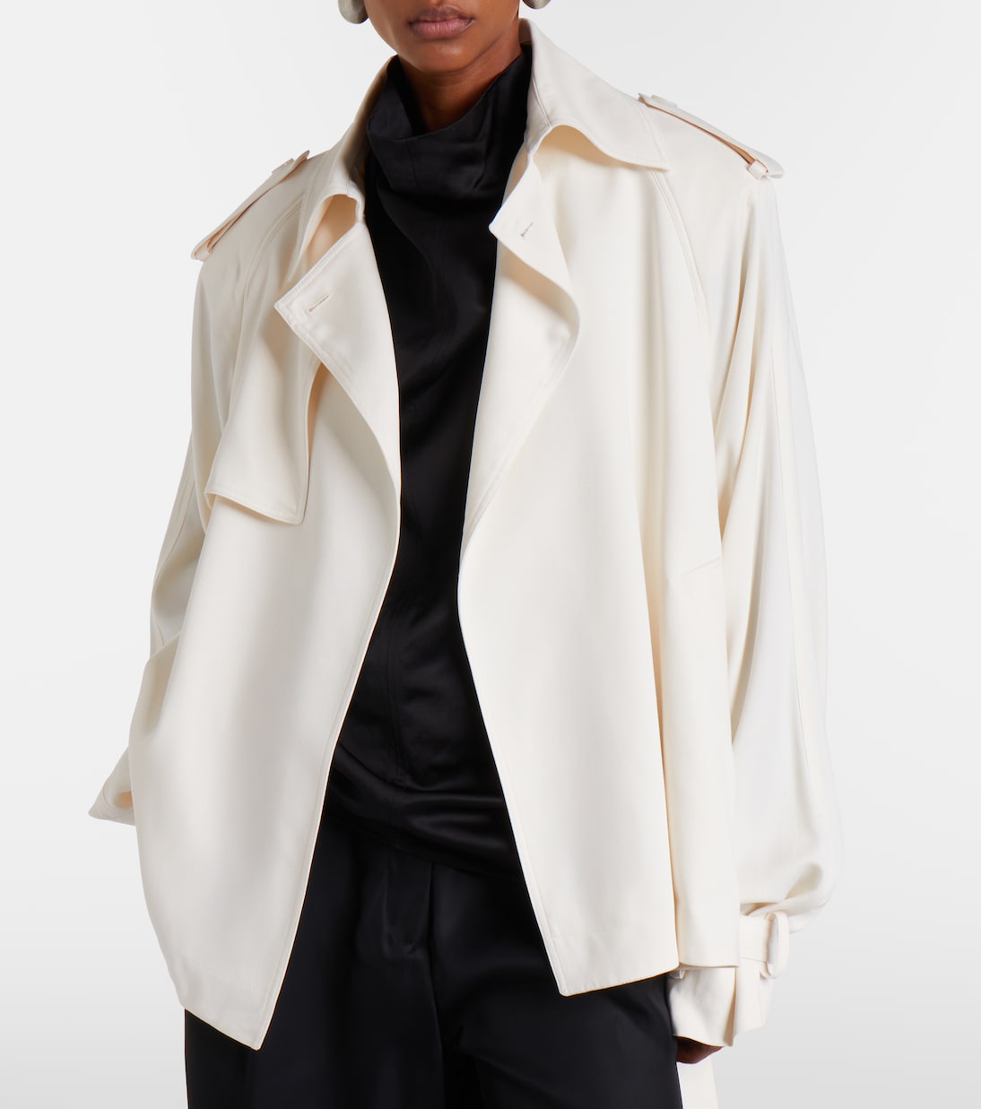 Elva cropped trench coat | The Frankie Shop