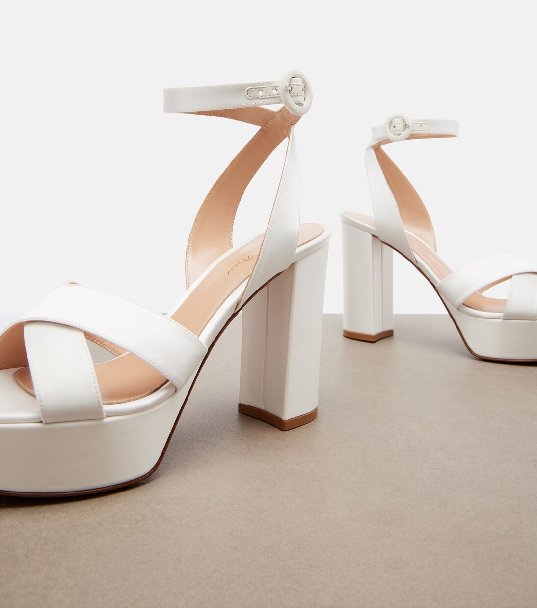 Sabrina satin platform sandals | Gianvito Rossi