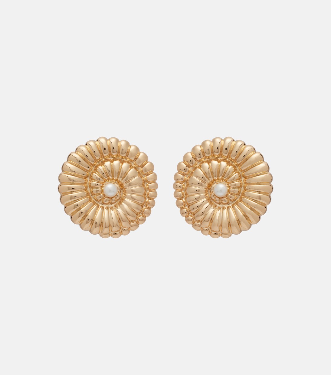 Faux pearl-embellished earrings | Self-Portrait