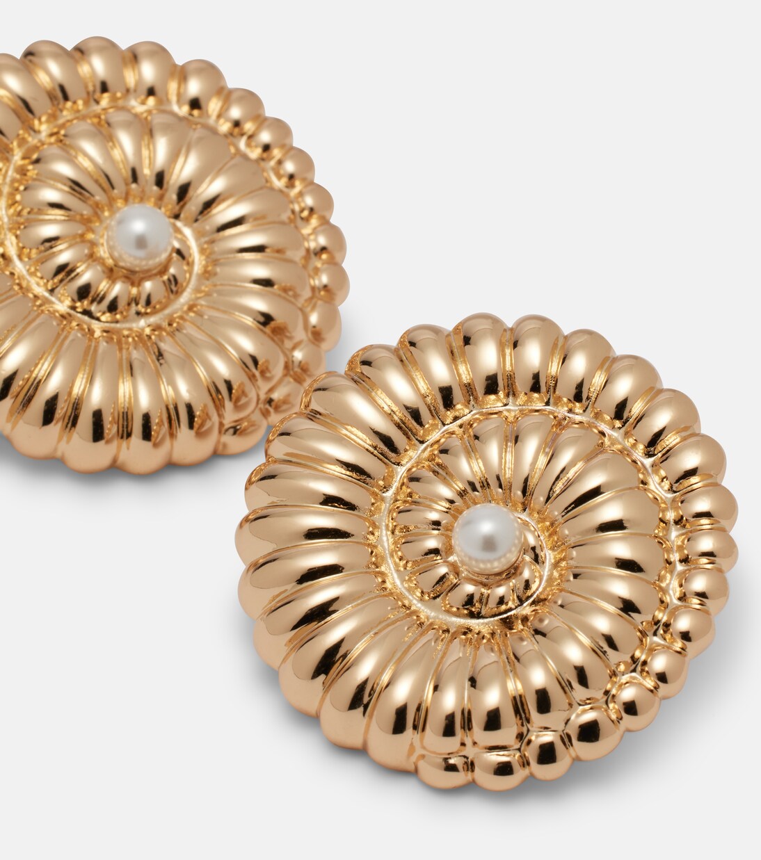 Faux pearl-embellished earrings | Self-Portrait