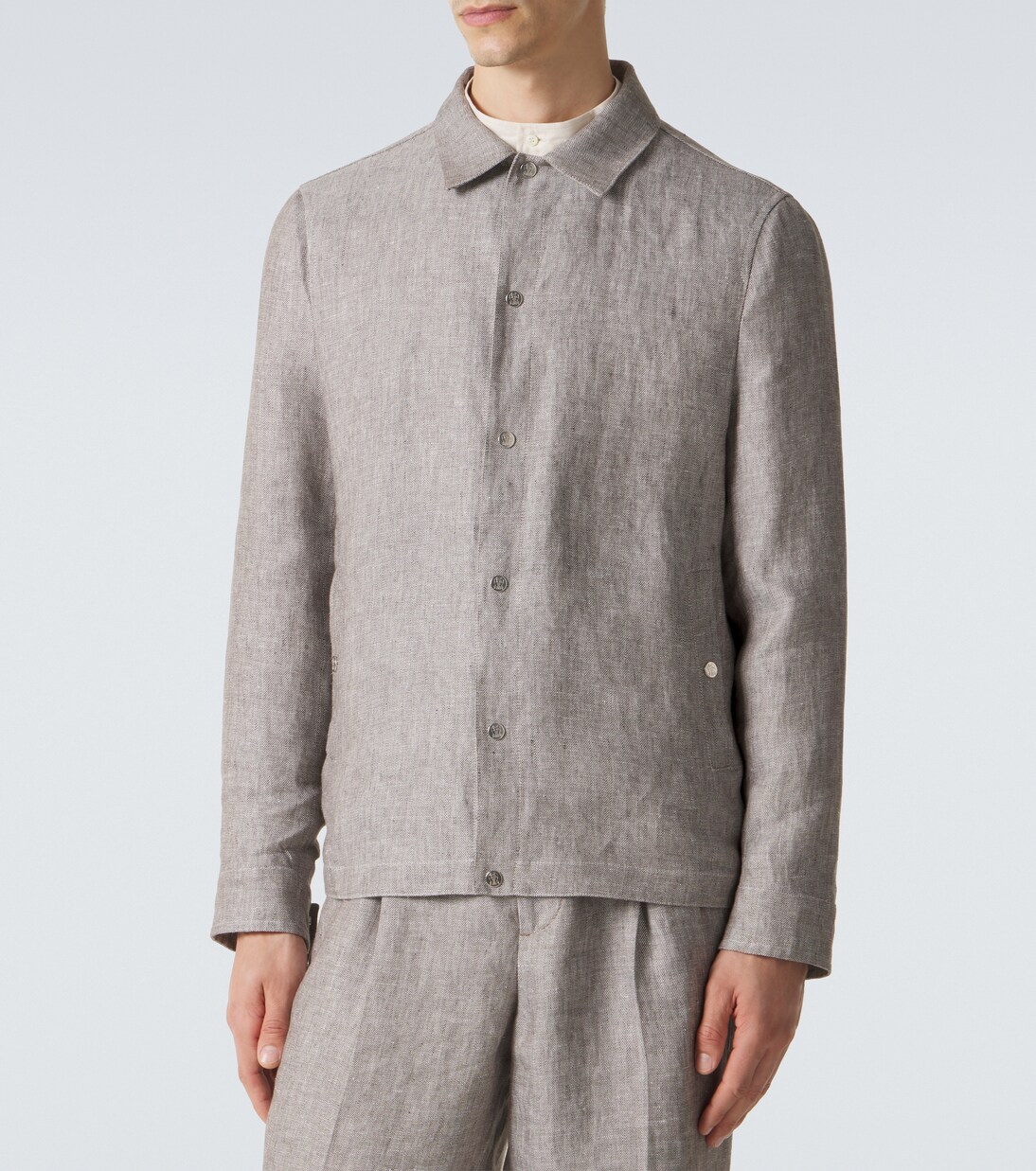 Hemdjacke aus Hanf und Leinen | Brunello Cucinelli