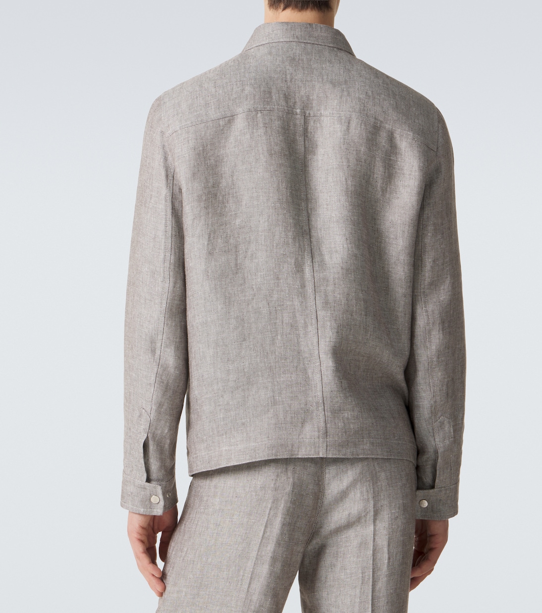 Hemdjacke aus Hanf und Leinen | Brunello Cucinelli