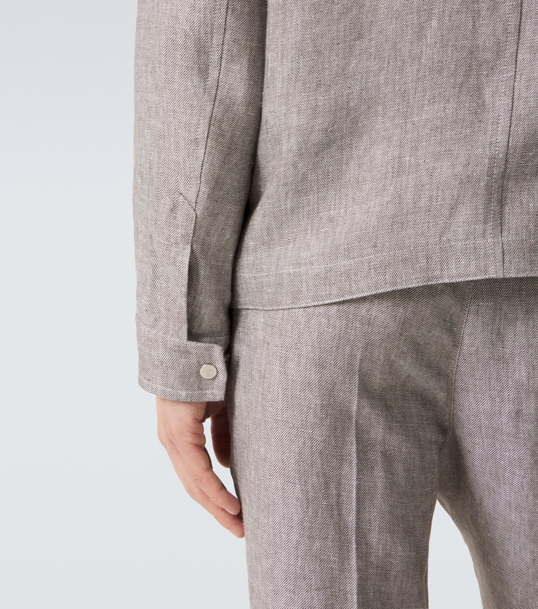 Hemdjacke aus Hanf und Leinen | Brunello Cucinelli