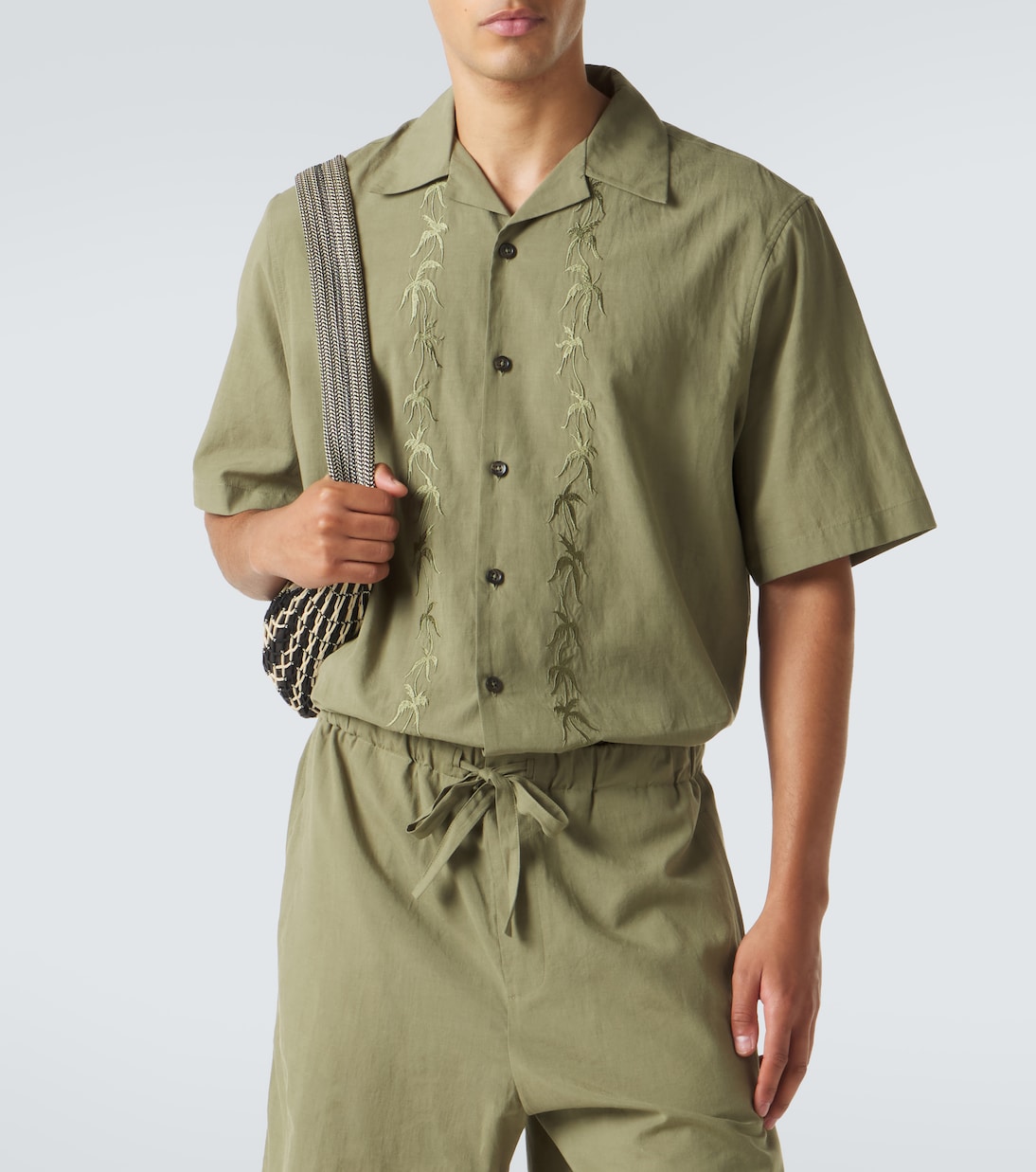 Embroidered bowling shirt | Commas