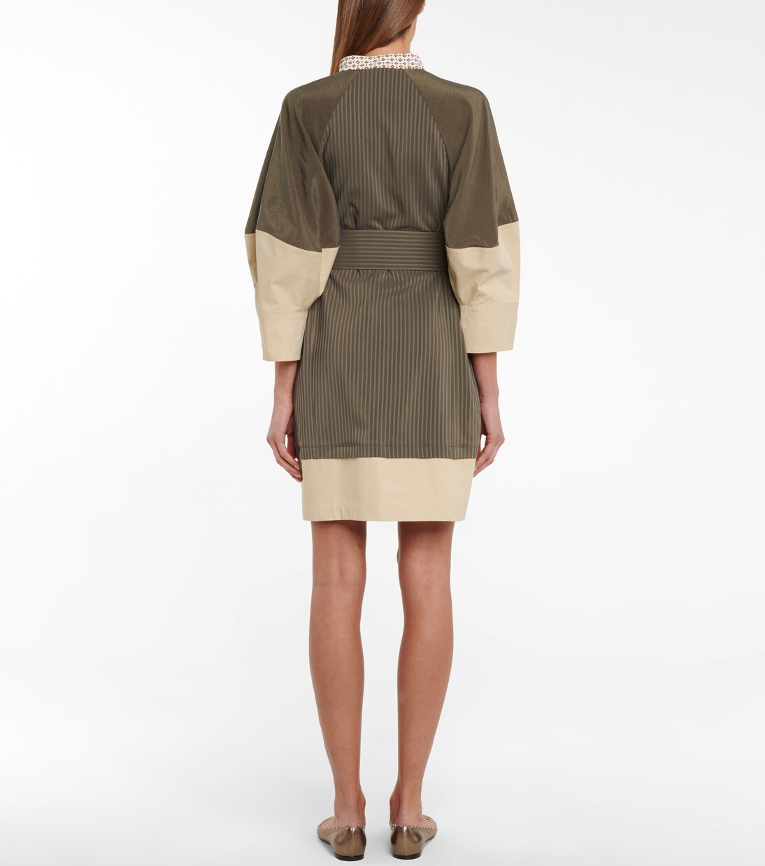 Belted silk-blend poplin minidress | Chloé