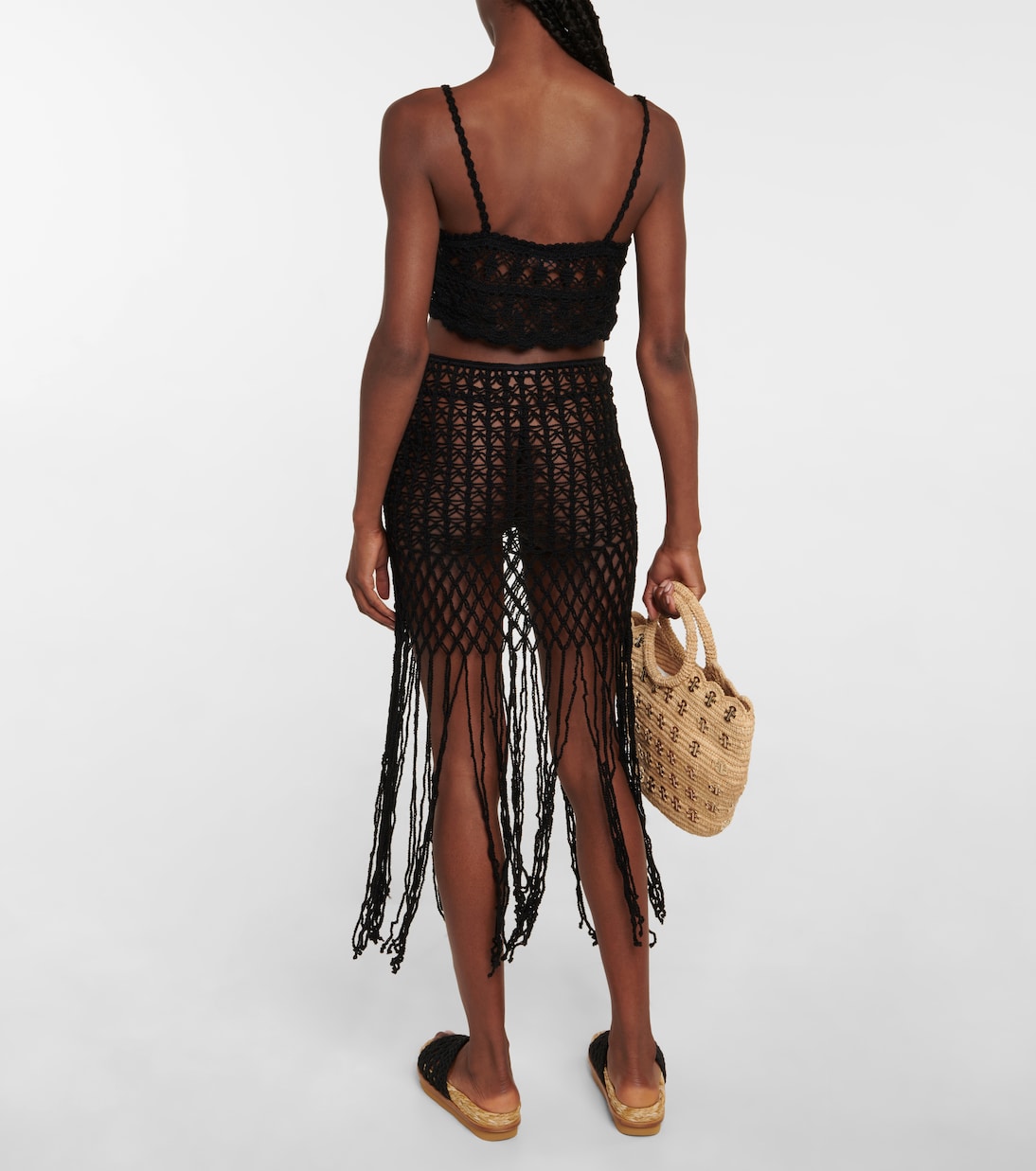 Cropped-Top Bianca aus Häkelstrick | Anna Kosturova