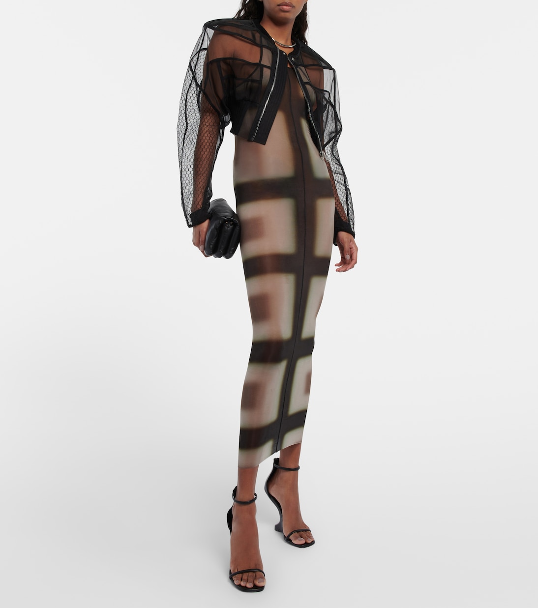 Robe midi imprimée | Rick Owens