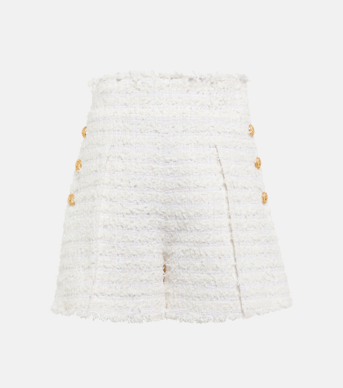 Shorts en tweed de tiro alto | Balmain