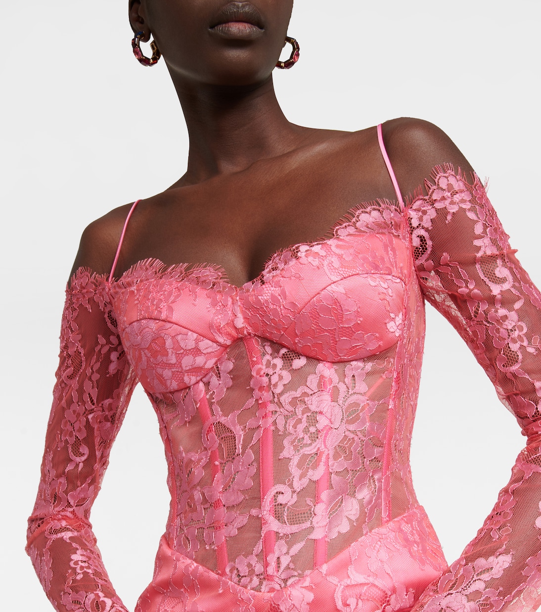 Corset lace midi dress | Rasario