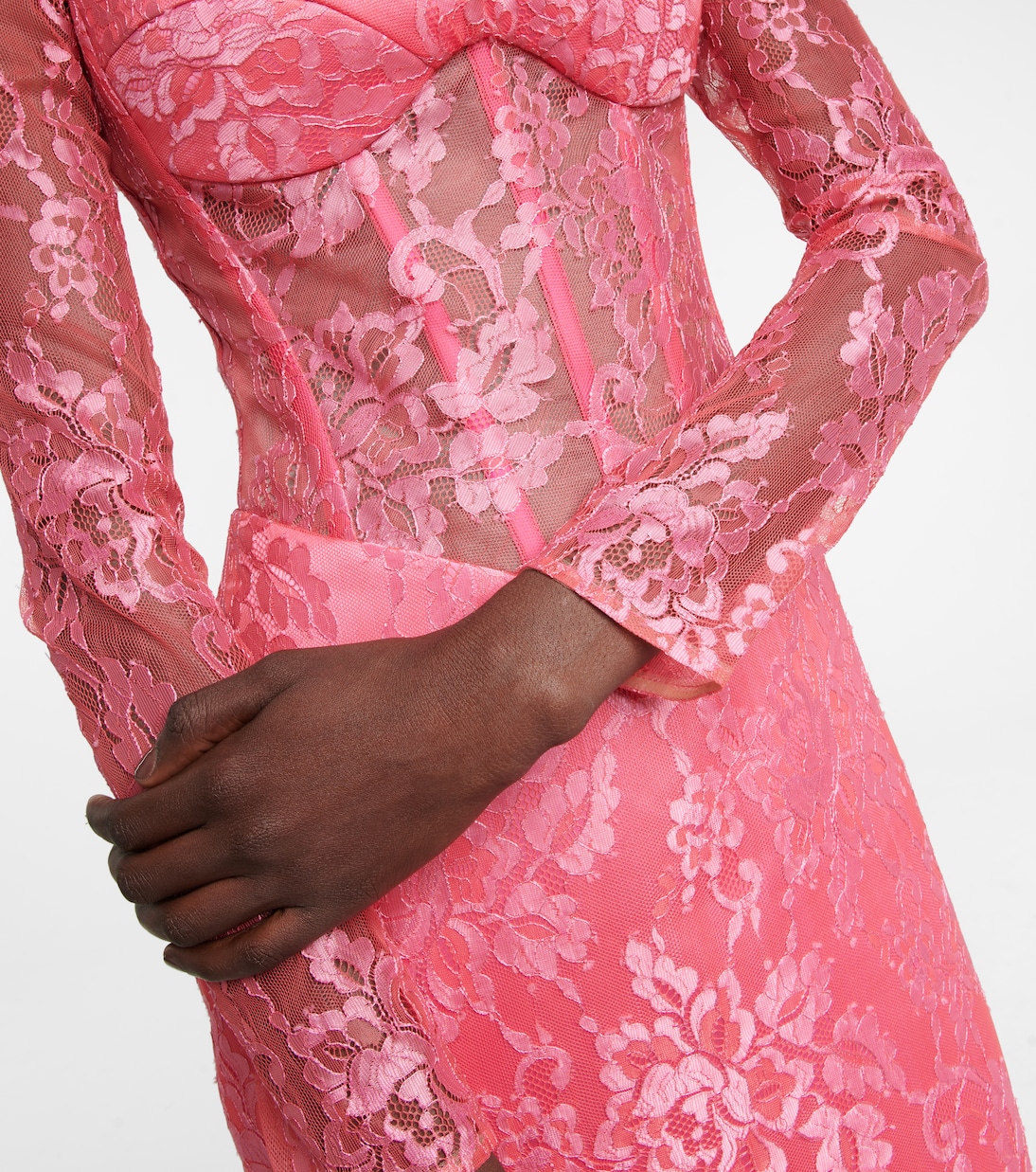 Corset lace midi dress | Rasario