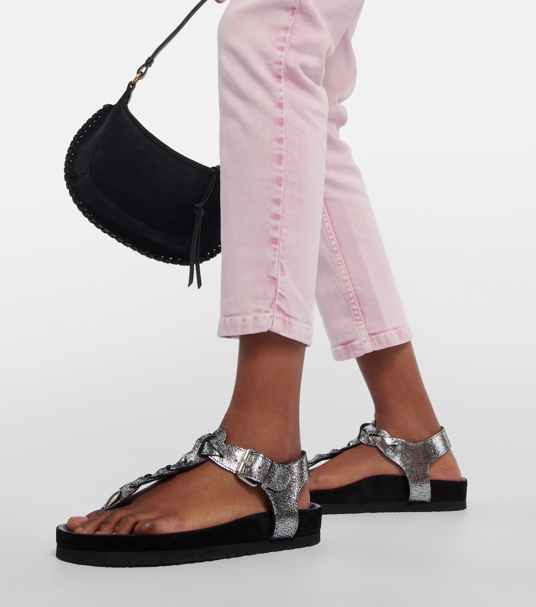 Sandalen Brook aus Metallic-Leder | Isabel Marant
