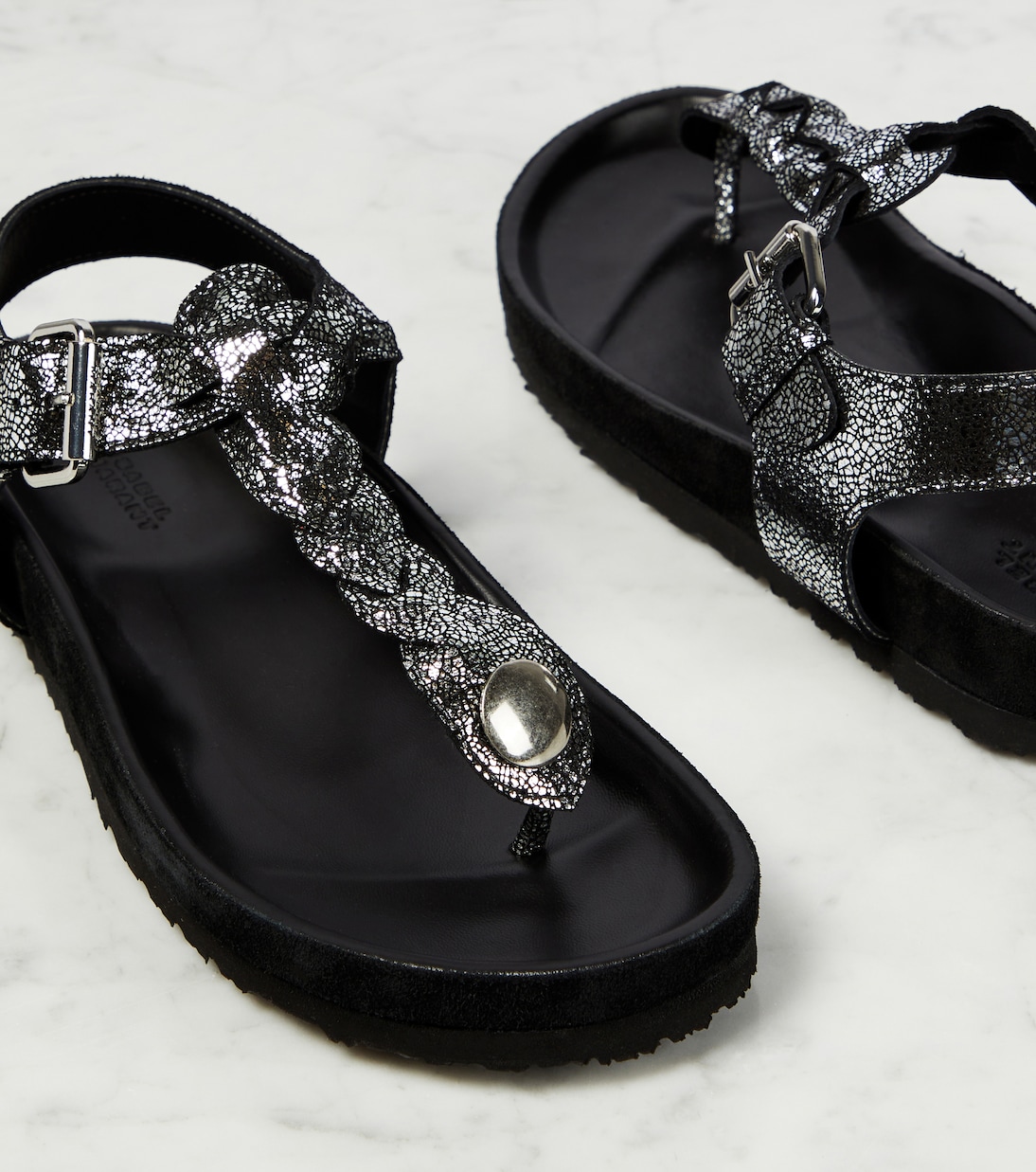 Sandalen Brook aus Metallic-Leder | Isabel Marant