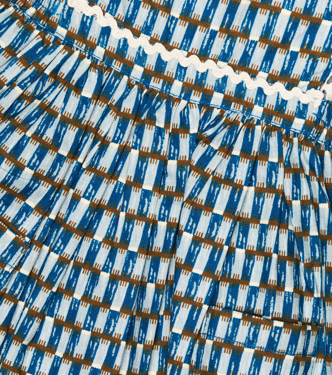 Baby Jupiter embroidered cotton dress | Caramel