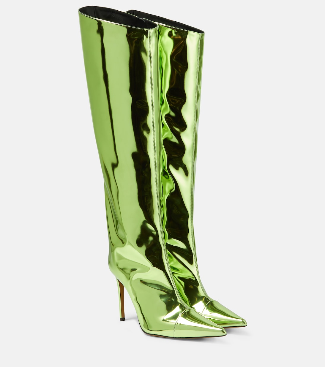 Mirrored leather knee-high boots | Alexandre Vauthier