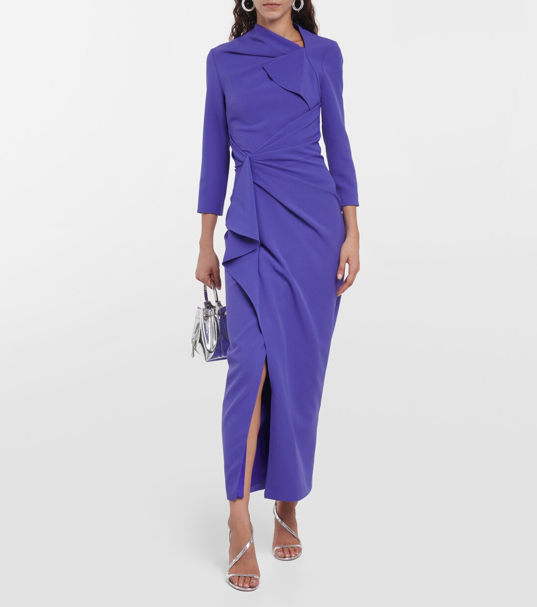 Robe longue Avery en crêpe | Safiyaa