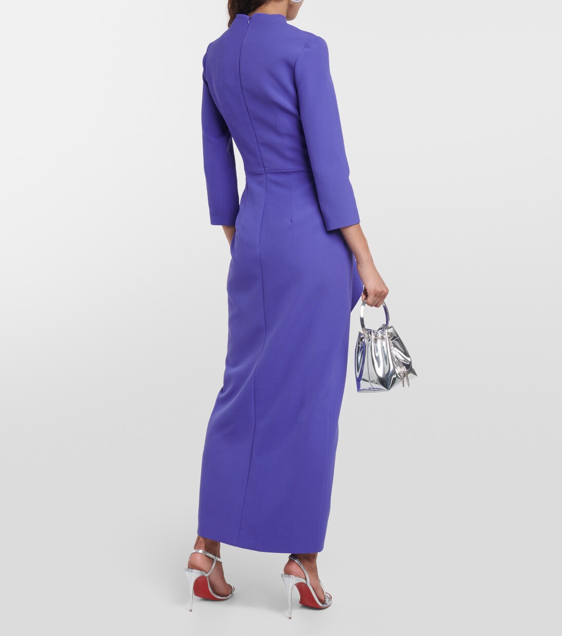 Robe longue Avery en crêpe | Safiyaa