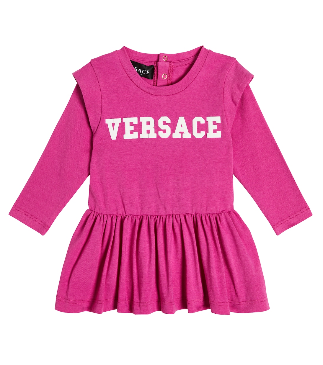 Bébé – Robe en coton mélangé à logo | Versace Kids