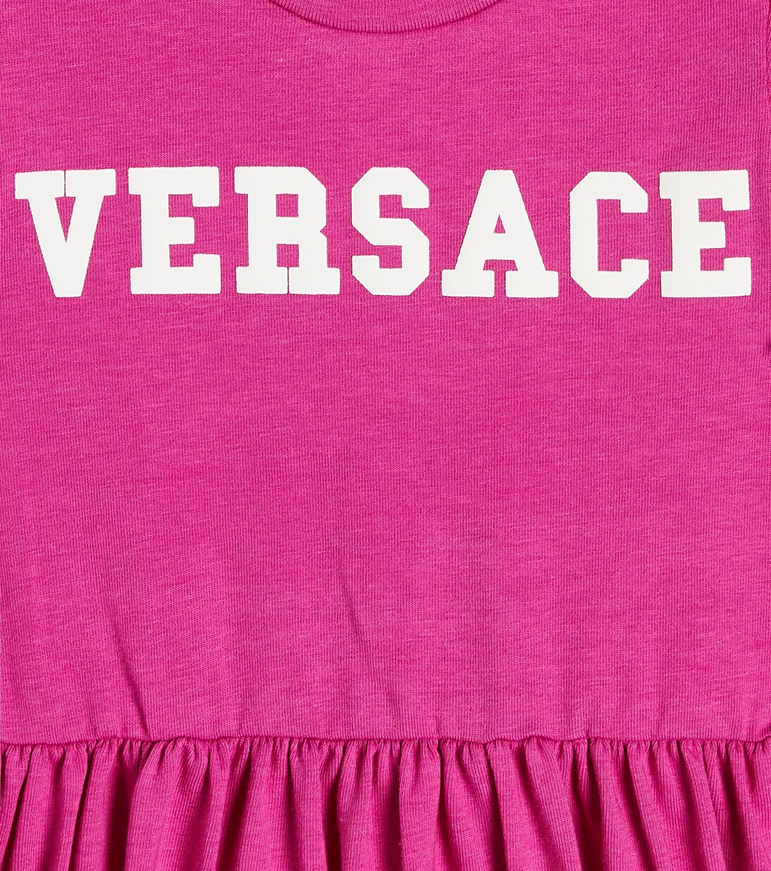 Bébé – Robe en coton mélangé à logo | Versace Kids