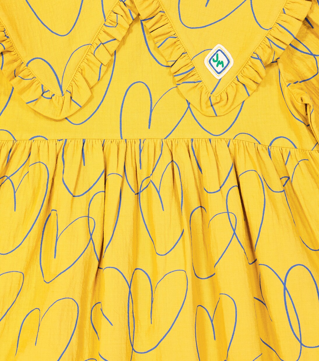 Frill-trimmed printed cotton dress | Jellymallow