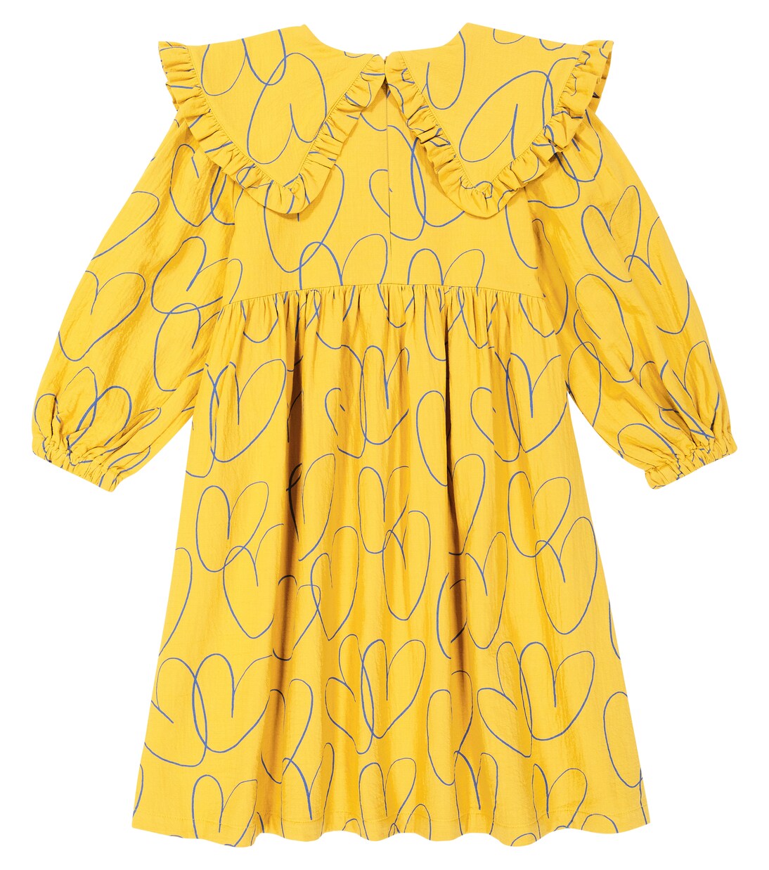 Frill-trimmed printed cotton dress | Jellymallow