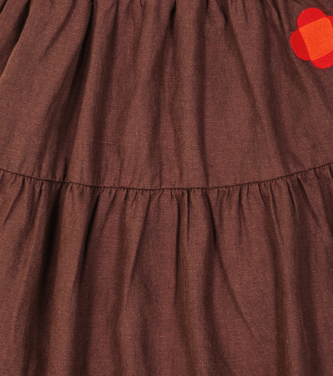 Gonna in misto lino e cotone con ruches | Jellymallow