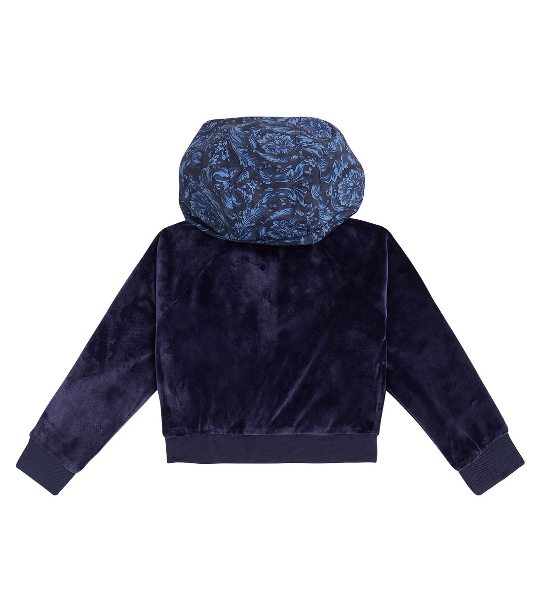 Barocco embellished velvet hoodie | Versace Kids