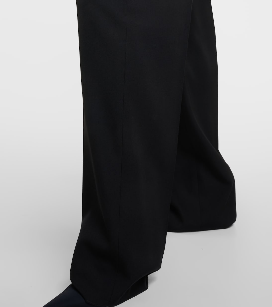 Pantalon ample à taille mi-haute en laine | Balenciaga