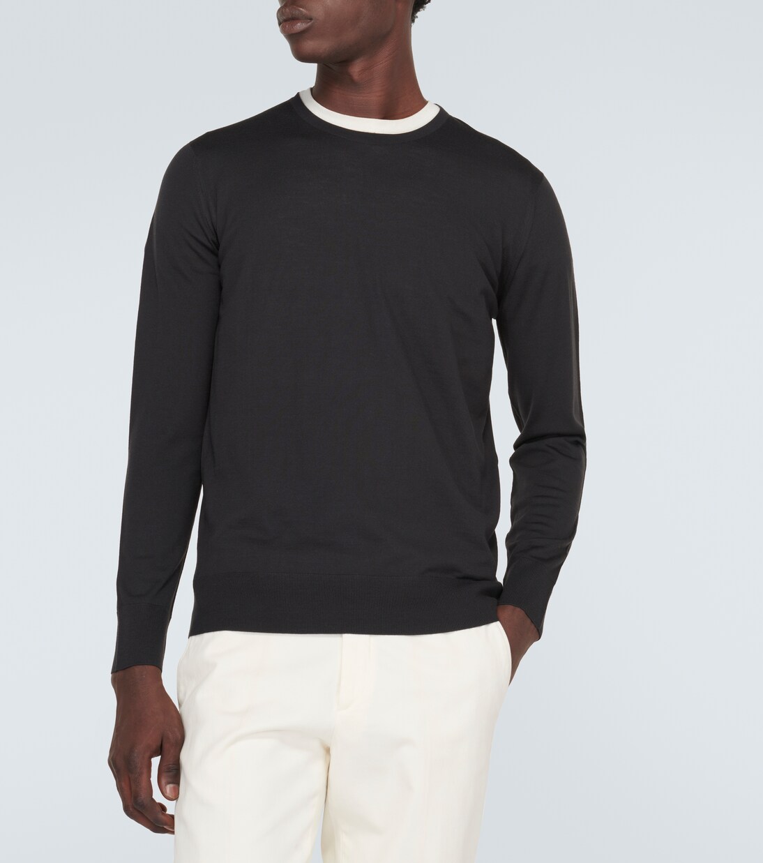 Knitted virgin wool top | Loro Piana