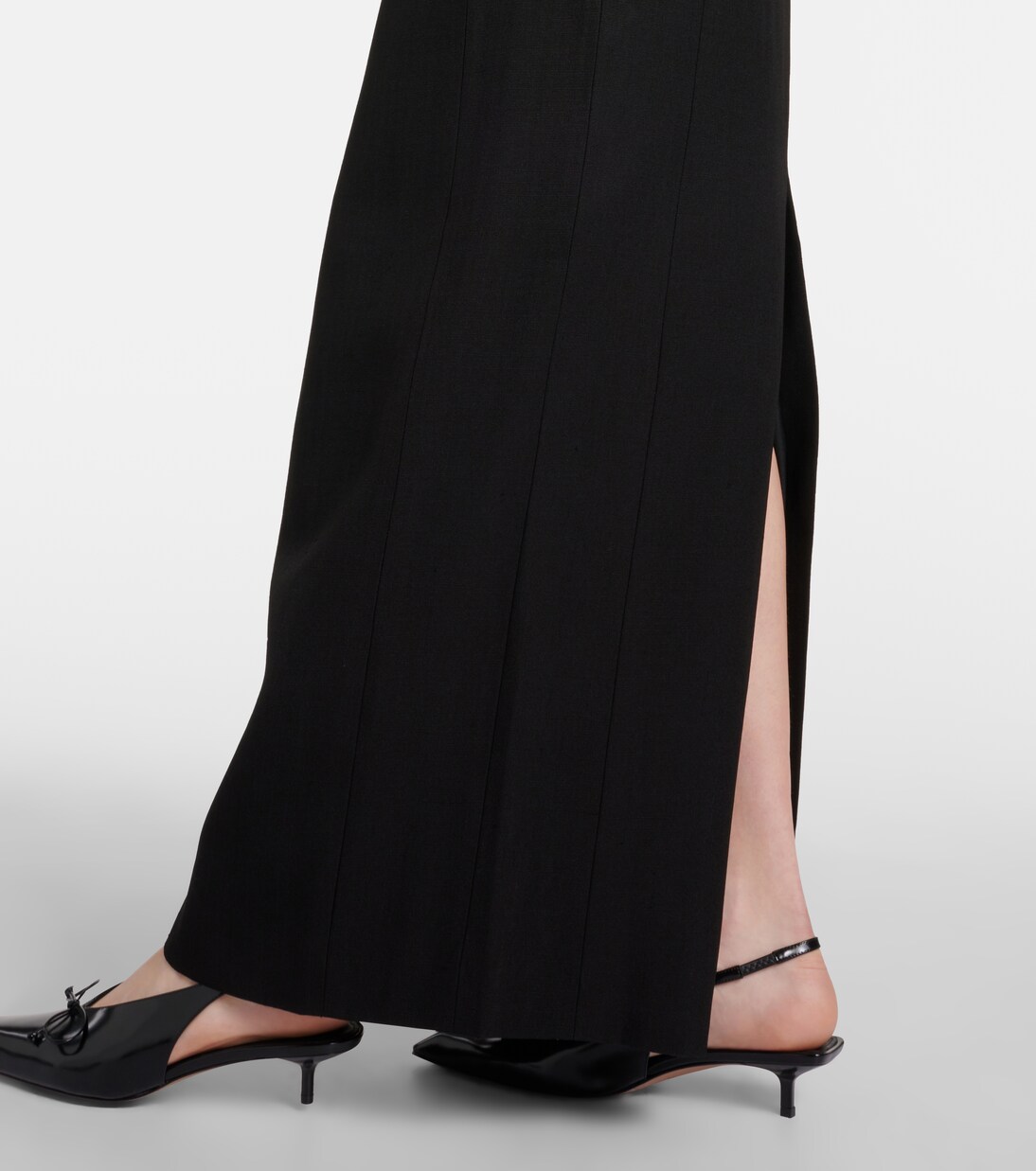 Robe longue Pablo asymétrique en crêpe | Jacquemus