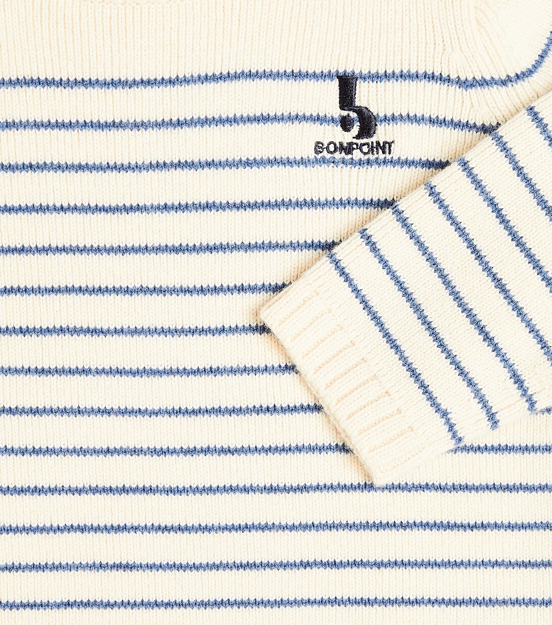 Baby Aleksi striped wool and cotton sweater | Bonpoint